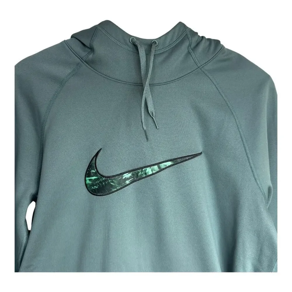 Nike dri‎ fit green pullover hoodie sweater size medium